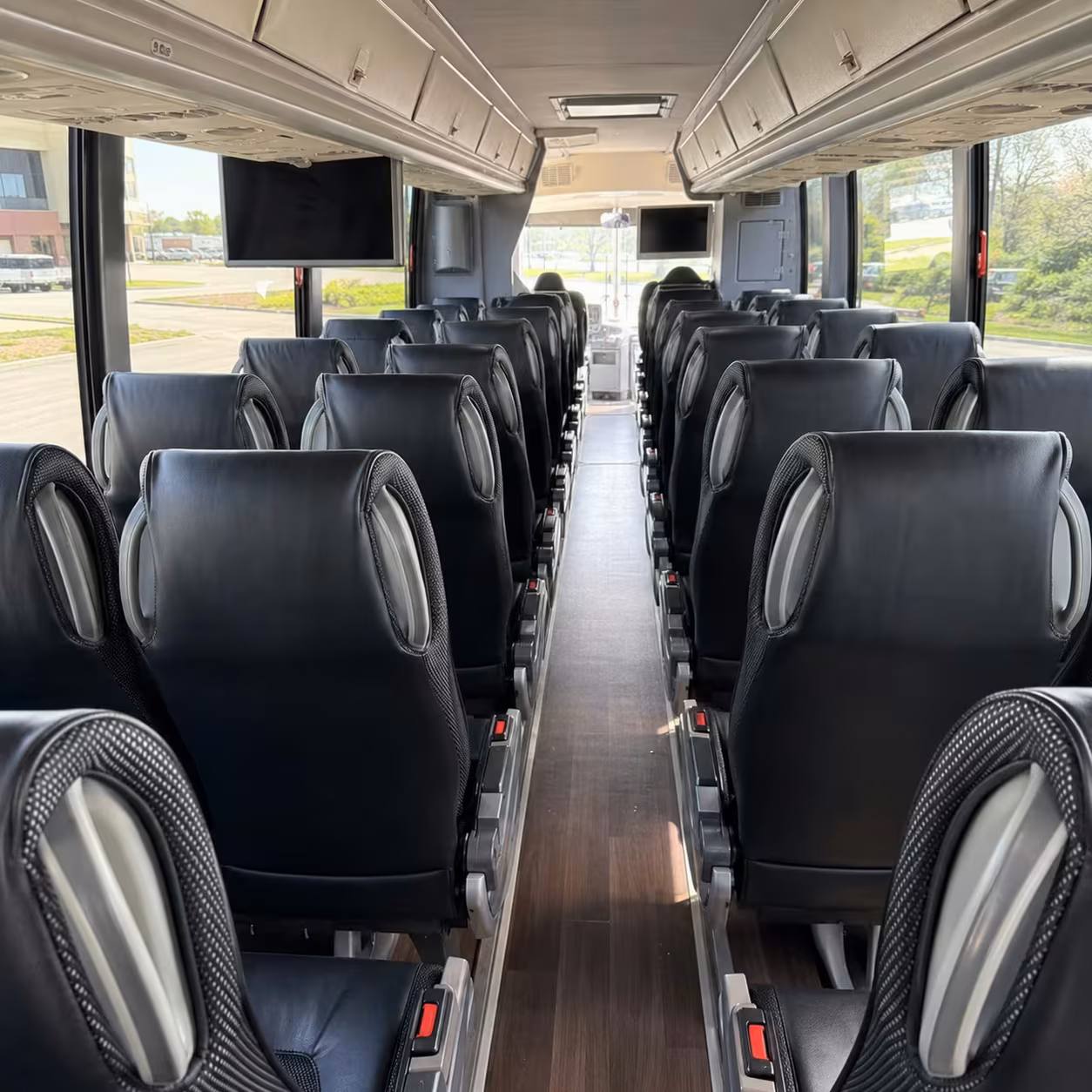 56 passenger charter bus interior