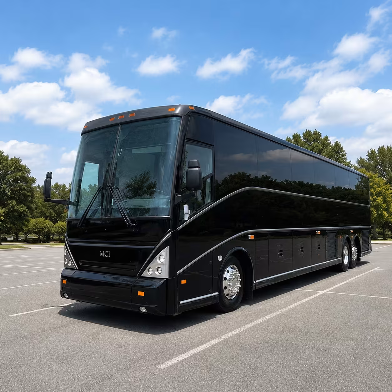lake forest charter bus rental exterior