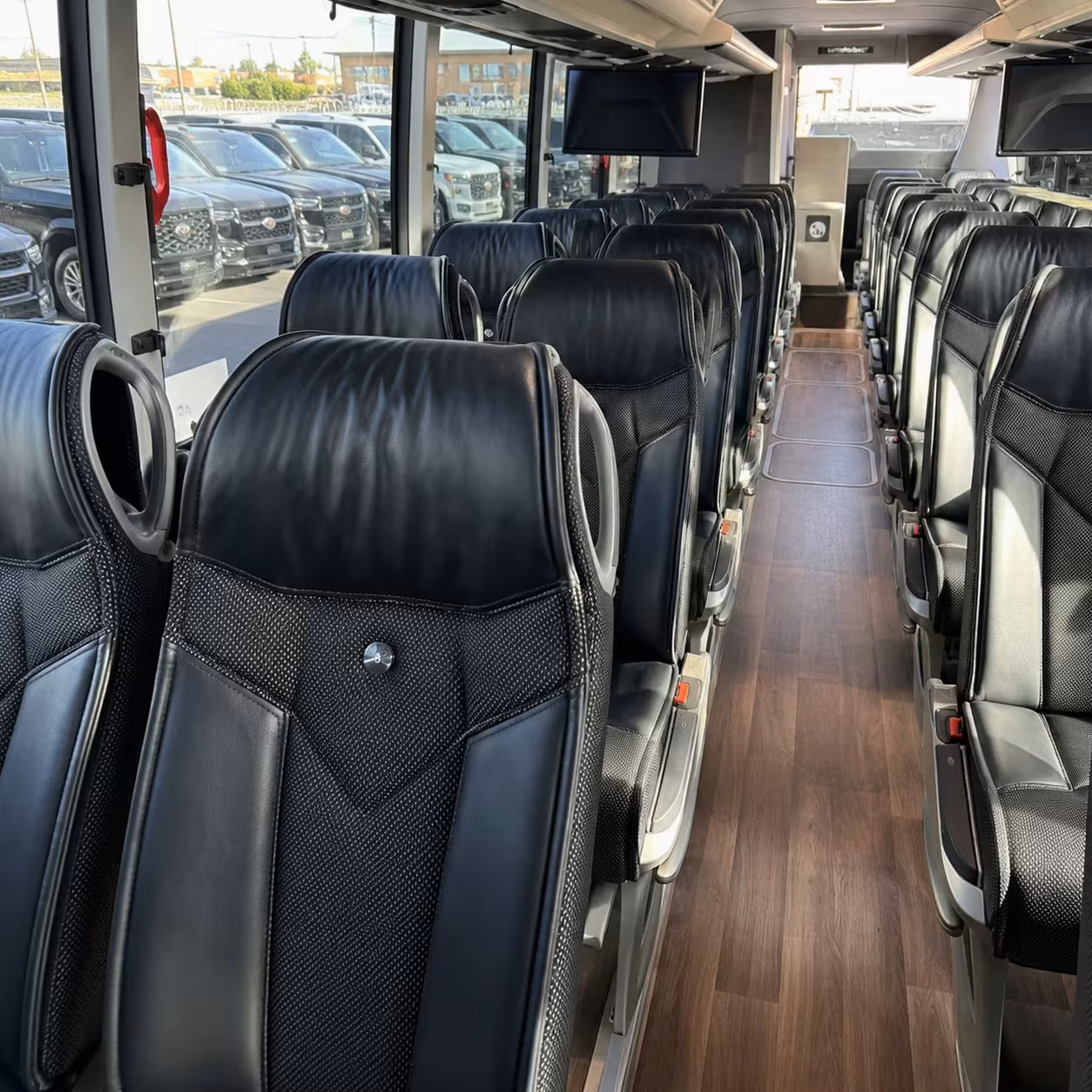 lake forest charter bus rental inside